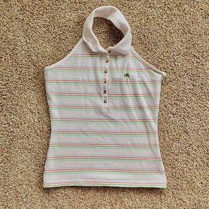 women's y2k striped sleeveless halter tank top from energie